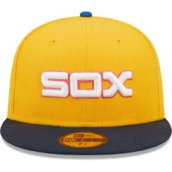Men's Chicago White Sox New Era Gold/Azure American League Inaugural Team Undervisor 59FIFTY Fitted Hat 7 Men's Chicago White Sox New Era Gold/Azure American League Inaugural Team Undervisor 59FIFTY Fitted Hat -CapNation Shop azure chicago white sox american league inaugural team undervisor 59fifty fitted hat pi4693000 altimages ff 4693979 97521e066595502f0d0dalt2 full