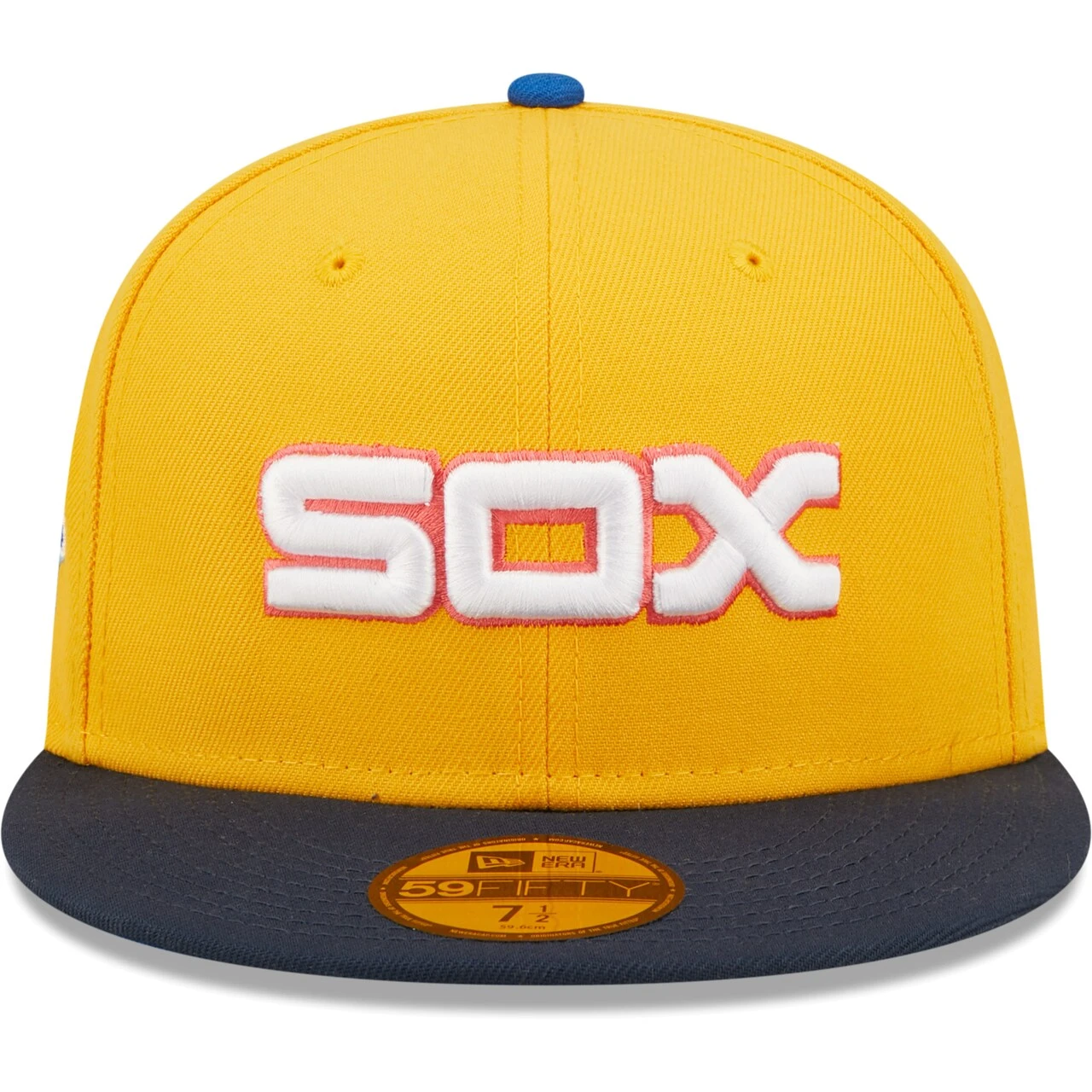 Men's Chicago White Sox New Era Gold/Azure American League Inaugural Team Undervisor 59FIFTY Fitted Hat 4 Men's Chicago White Sox New Era Gold/Azure American League Inaugural Team Undervisor 59FIFTY Fitted Hat - Image 2