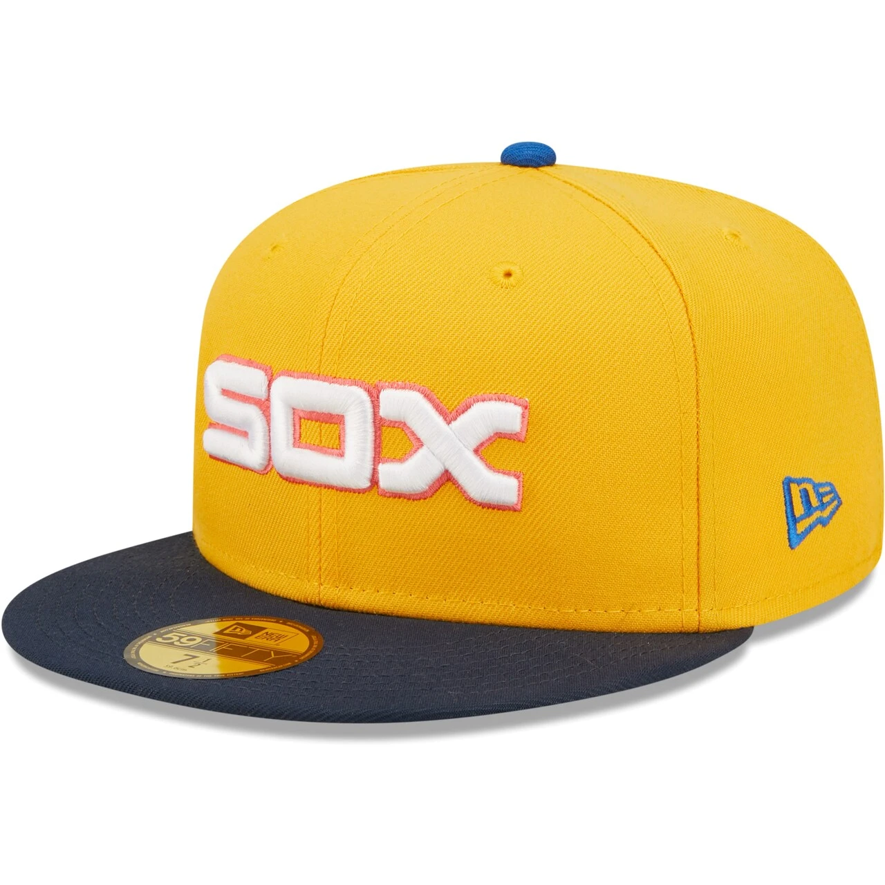 Men's Chicago White Sox New Era Gold/Azure American League Inaugural Team Undervisor 59FIFTY Fitted Hat 5 Men's Chicago White Sox New Era Gold/Azure American League Inaugural Team Undervisor 59FIFTY Fitted Hat - Image 3
