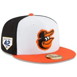 Men's Baltimore Orioles New Era White/Black 2023 Jackie Robinson Day 59FIFTY Fitted Hat