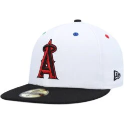 Men's Los Angeles Angels New Era White/Black 2002 World Series Primary Eye 59FIFTY Fitted Hat -CapNation Shop black los angeles angels 2002 world series primary eye 59fifty fitted hat ss5 p 4640862pv 3u eh6acpah7jsnxnuonalxv 08toxwjahqidpviro4hc