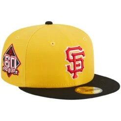 Men's San Francisco Giants New Era Yellow/Black Grilled 59FIFTY Fitted Hat