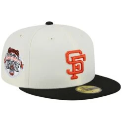 Men's San Francisco Giants New Era Stone/Black Retro 59FIFTY Fitted Hat