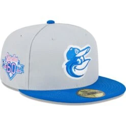 Men's Baltimore Orioles New Era Gray/Blue Dolphin 59FIFTY Fitted Hat