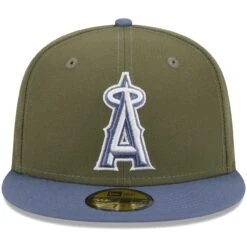 Men's Los Angeles Angels New Era Olive/Blue 59FIFTY Fitted Hat -CapNation Shop blue los angeles angels 59fifty fitted hat ss5 p 200013107pv 2u kjwzd7svuuhewtyfjog5v cmfjlwitf0hsm4ethdq3