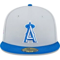 Men's Los Angeles Angels New Era Gray/Blue Dolphin 59FIFTY Fitted Hat -CapNation Shop blue los angeles angels dolphin 59fifty fitted hat ss5 p 200000347pv 2u m8zmt5knjlrv6rvvmiiav oakbk65gmszczgvfr1fn