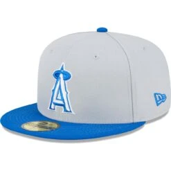 Men's Los Angeles Angels New Era Gray/Blue Dolphin 59FIFTY Fitted Hat -CapNation Shop blue los angeles angels dolphin 59fifty fitted hat ss5 p 200000347pv 3u m8zmt5knjlrv6rvvmiiav dtyse8iol4xgxueaf7aj