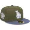 Men's Los Angeles Dodgers New Era Olive/Blue 59FIFTY Fitted Hat -CapNation Shop blue los angeles dodgers 59fifty fitted hat ss5 p 200013108pv 1u osemznhvzsqmal9hou5bv orpijfg5j9jx49m923ab