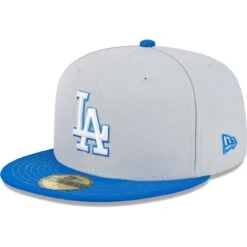Men's Los Angeles Dodgers New Era Gray/Blue Dolphin 59FIFTY Fitted Hat -CapNation Shop blue los angeles dodgers dolphin 59fifty fitted hat ss5 p 200000344pv 3u meekeu1fylt5itzr4fecv juqzry9uypraa7cl0wlv