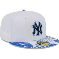 Men's New York Yankees New Era White/Blue Flamingo 59FIFTY Fitted Hat -CapNation Shop blue new york yankees flamingo 59fifty fitted hat ss5 p 200016139pv 3u pr4ezq9dmhrutvuh800dv ckatq3ytafuawbwmnoij