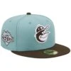 Men's Baltimore Orioles New Era Light Blue/Brown 60th Anniversary Beach Kiss 59FIFTY Fitted Hat -CapNation Shop brown baltimore orioles 60th anniversary beach kiss 59fifty fitted hat ss5 p 4997281pv 1u xlr7v8mk1acphfsnesztv t56ytebfeatd7se3nbey