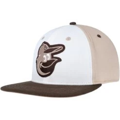 Men's Baltimore Orioles Pro Standard White/Brown Chocolate Ice Cream Drip Snapback Hat -CapNation Shop brown baltimore orioles chocolate ice cream drip snapback hat ss5 p 200006411pv 3u xixddiliq8gupyxhcbccv dodjtxg4b47ulwmow8bg