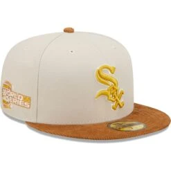 Men's Chicago White Sox New Era Cream/Brown Corduroy Visor 59FIFTY Fitted Hat