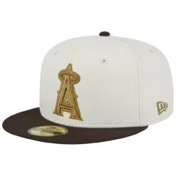 Men's Los Angeles Angels New Era White/Brown 2002 World Series 59FIFTY Fitted Hat -CapNation Shop brown los angeles angels 2002 world series 59fifty fitted hat ss5 p 200006619pv 3u jpuseykaawo14g32dmgiv zkqdra42s81j1zwzuxus