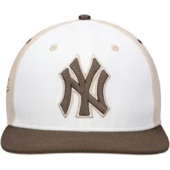 Men's New York Yankees Pro Standard White/Brown Chocolate Ice Cream Drip Snapback Hat -CapNation Shop brown new york yankees chocolate ice cream drip snapback hat ss5 p 200006421pv 2u v4zdy5vi7wg5so9fqxxtv rf8ssjhb12k8mmmklmkx