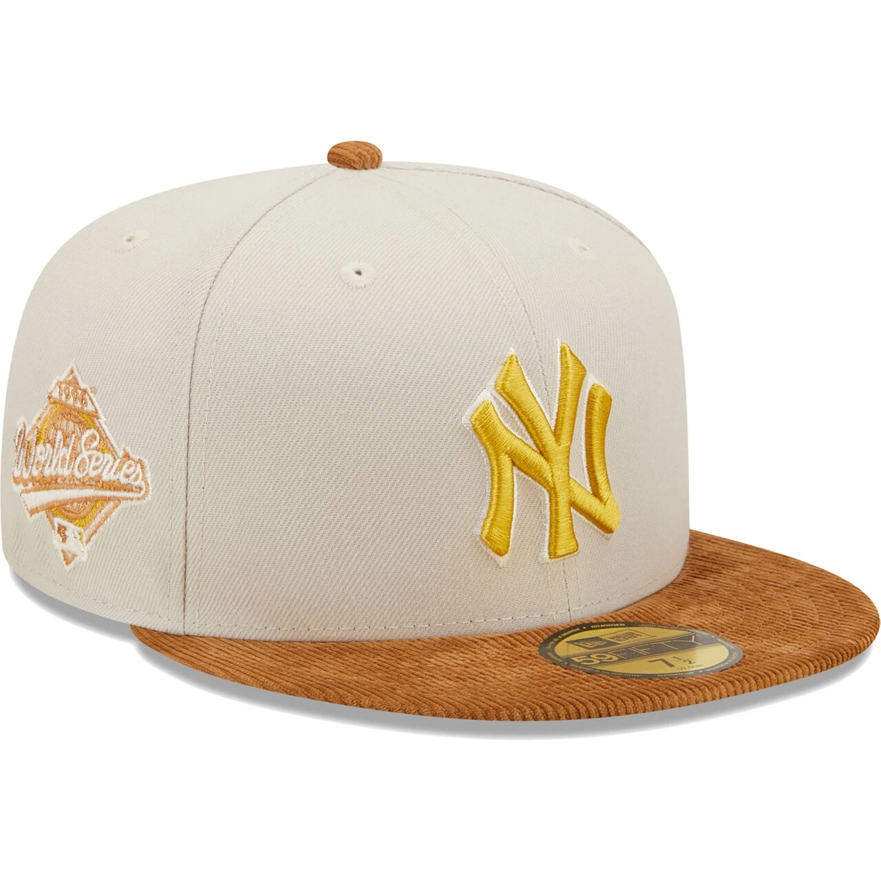 Men's New York Yankees New Era Cream/Brown Corduroy Visor 59FIFTY Fitted Hat 3 Men's New York Yankees New Era Cream/Brown Corduroy Visor 59FIFTY Fitted Hat