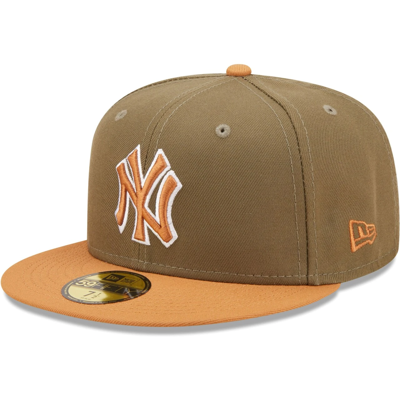 Men's New York Yankees New Era Olive/Brown Two-Tone Color Pack 59FIFTY Fitted Hat