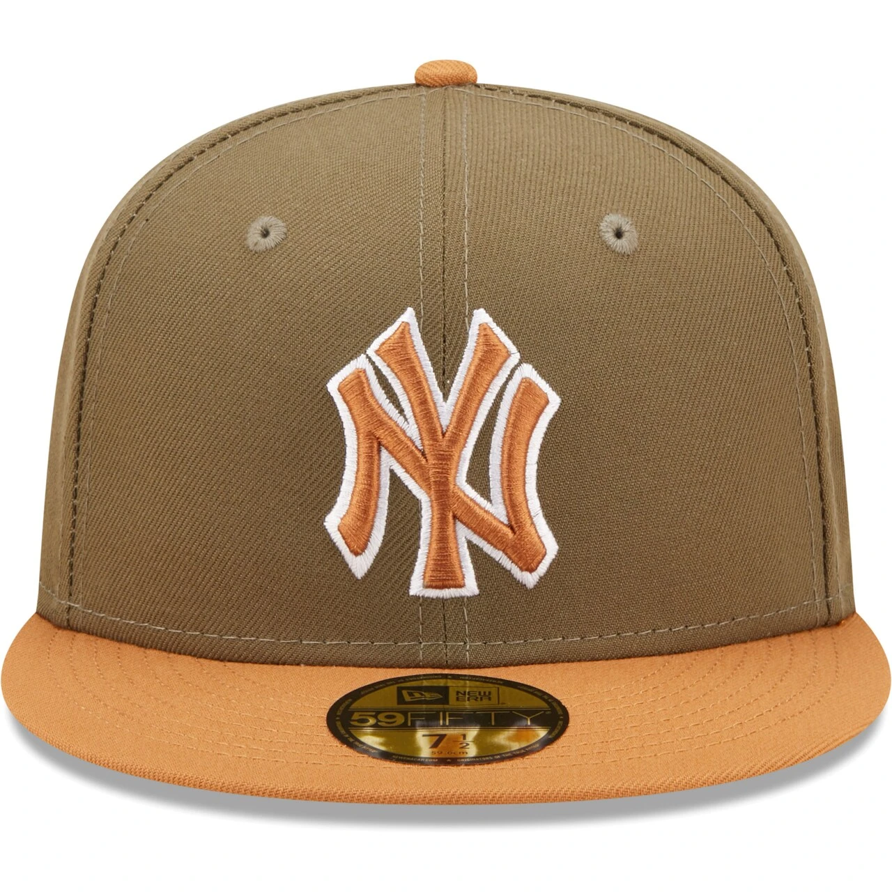 Men's New York Yankees New Era Olive/Brown Two-Tone Color Pack 59FIFTY Fitted Hat - Image 2