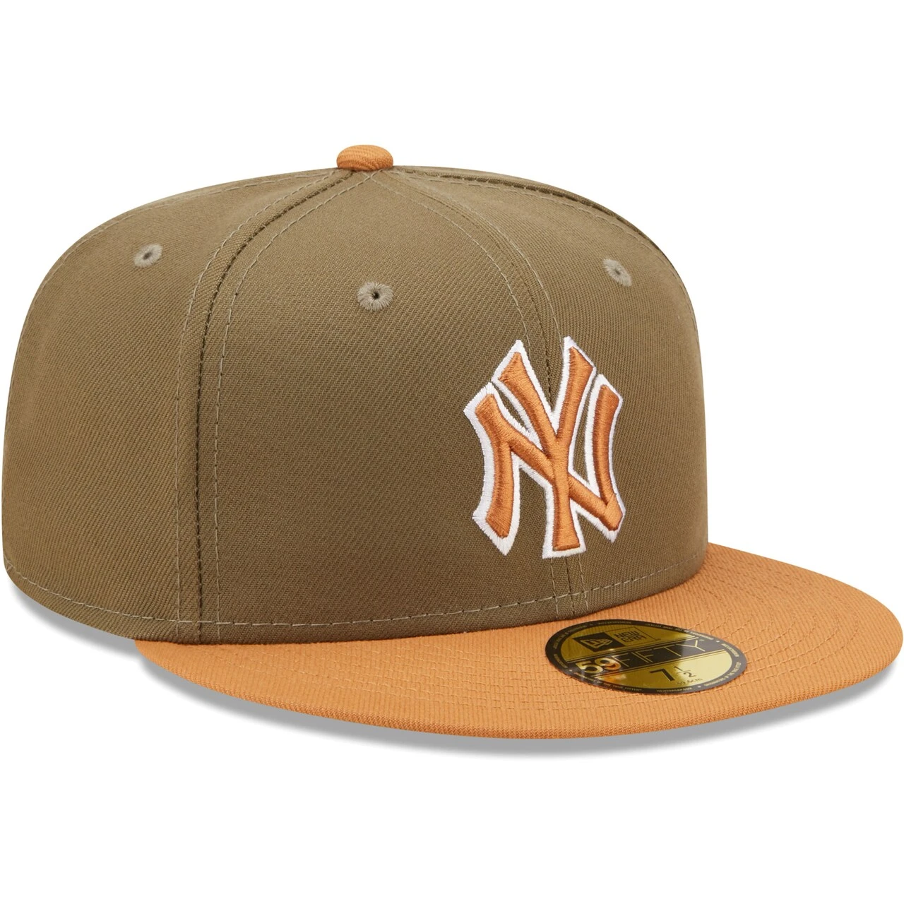 Men's New York Yankees New Era Olive/Brown Two-Tone Color Pack 59FIFTY Fitted Hat - Image 3