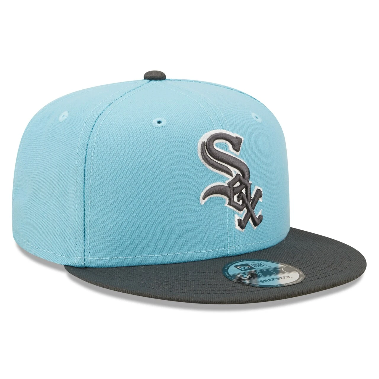 Men's Chicago White Sox New Era Light Blue/Charcoal Color Pack Two-Tone 9FIFTY Snapback Hat - Image 3