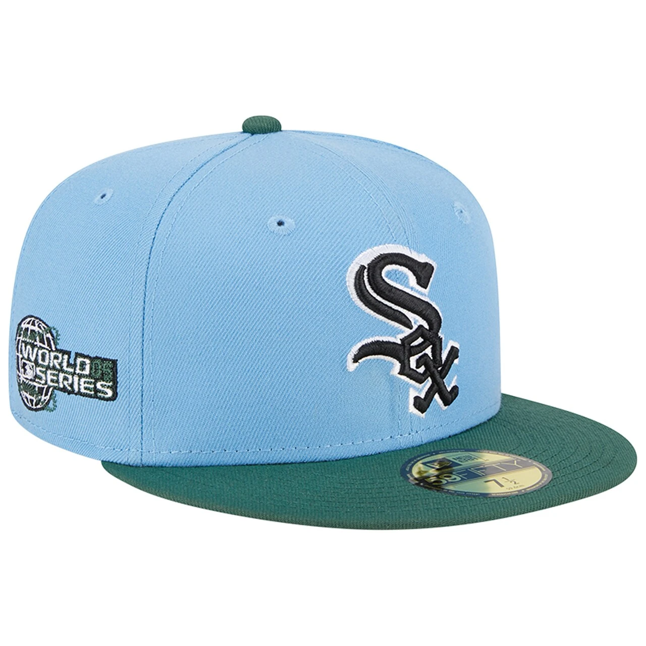 Men's Chicago White Sox New Era Sky Blue/Cilantro 2005 World Series 59FIFTY Fitted Hat 3 Men's Chicago White Sox New Era Sky Blue/Cilantro 2005 World Series 59FIFTY Fitted Hat