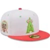 Men's Los Angeles Angels New Era White/Coral 50th Anniversary Strawberry Lolli 59FIFTY Fitted Hat -CapNation Shop coral los angeles angels 50th anniversary strawberry lolli 59fifty fitted hat ss5 p 4770957pv 1u ltever5ltur3liixdllfv 4whntw5d01ddg4gj8p88