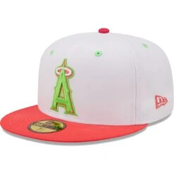 Men's Los Angeles Angels New Era White/Coral 50th Anniversary Strawberry Lolli 59FIFTY Fitted Hat -CapNation Shop coral los angeles angels 50th anniversary strawberry lolli 59fifty fitted hat ss5 p 4770957pv 3u ltever5ltur3liixdllfv j0ndfngj5c5koljcj6so