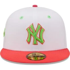 Men's New York Yankees New Era White/Coral 100th Anniversary Strawberry Lolli 59FIFTY Fitted Hat -CapNation Shop coral new york yankees 100th anniversary strawberry lolli 59fifty fitted hat ss5 p 4770963pv 2u mv6ojss3nt7tl9juoebav 7rbnmujnkkdzh2afq8jp