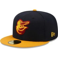 Men's Baltimore Orioles New Era Navy/Gold Primary Logo 59FIFTY Fitted Hat -CapNation Shop gold baltimore orioles primary logo 59fifty fitted hat ss5 p 4937468pv 3u 5iqdt5pcxeziturt25rrv ekhe4ioetkykn06btmbn