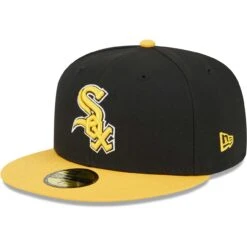 Men's Chicago White Sox New Era Black/Gold 59FIFTY Fitted Hat -CapNation Shop gold chicago white sox 59fifty fitted hat ss5 p 200015970pv 3u kn5ahkxlipmfnnrpafgxv mtnmgplxqmzpbdzqsq79