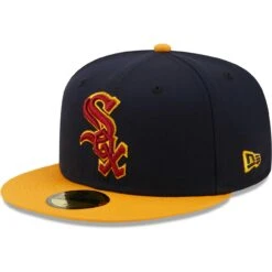 Men's Chicago White Sox New Era Navy/Gold Primary Logo 59FIFTY Fitted Hat -CapNation Shop gold chicago white sox primary logo 59fifty fitted hat ss5 p 4937471pv 3u gfh3yb8bwwfrne0dyfnyv ixocvhc29jp0esq8jnxd