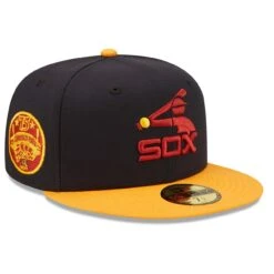 Men's Chicago White Sox New Era Navy/Gold Primary Logo 59FIFTY Fitted Hat