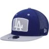Men's Los Angeles Dodgers New Era Royal/Gray Logo Zoom Trucker 9FIFTY Snapback Hat -CapNation Shop gray los angeles dodgers logo zoom trucker 9fifty snapback hat ss5 p 4640794pv 1u qdxaqhwzsva5fcujfyc3v d9dav42chqosfez7mydj