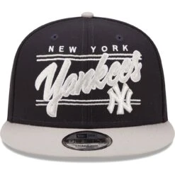 Men's New York Yankees New Era Navy/Gray Team Script 9FIFTY Adjustable Snapback Hat -CapNation Shop gray new york yankees team script 9fifty adjustable snapback hat ss5 p 4674062pv 2u 5amxggzgl14awrdggh5kv q9f2kz5w6wdc1w92dmjn