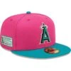 Men's Los Angeles Angels New Era Pink/Green Cooperstown Collection Angel Stadium Passion Forest 59FIFTY Fitted Hat -CapNation Shop green los angeles angels cooperstown collection angel stadium passion forest 59fifty fitted hat ss5 p 4789427pv 1u ylee4imrqtnxskjinhacv 1rhysixdtqpvc7pfvnud