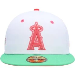 Men's Los Angeles Angels New Era White/Green Watermelon Lolli 59FIFTY Fitted Hat -CapNation Shop green los angeles angels watermelon lolli 59fifty fitted hat ss5 p 4784154pv 2u czefhvkivczt7rfw5zmdv 5za8w99c7fe8ssxy6iq2