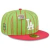 Men's Los Angeles Dodgers New Era Pink/Green MLB X Big League Chew Wild Pitch Watermelon Flavor Pack 59FIFTY Fitted Hat -CapNation Shop green los angeles dodgers mlb x big league chew wild pitch watermelon flavor pack 59fifty fitted hat pi4534000 altimages ff 4534235 53fb3969d543f407b7f9alt1 full