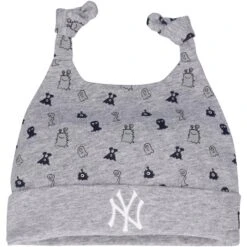 Infant New York Yankees New Era Heather Gray Critter Cuffed Knit Hat