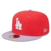 Men's Los Angeles Dodgers New Era Red/Lavender Spring Color Two-Tone 59FIFTY Fitted Hat -CapNation Shop lavender los angeles dodgers spring color two tone 59fifty fitted hat ss5 p 5000237pv 1u oq4nnjpbaefvqs7iuphrv jo2cdvfafynogf0qrj2r
