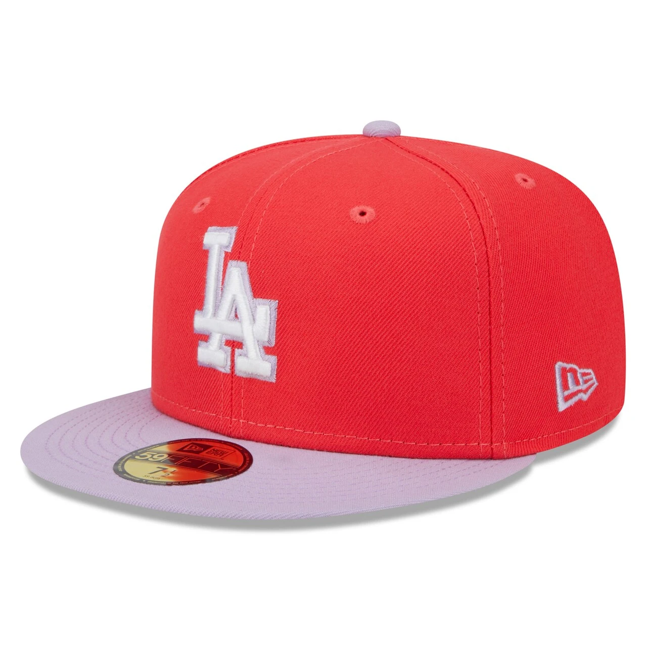 Men's Los Angeles Dodgers New Era Red/Lavender Spring Color Two-Tone 59FIFTY Fitted Hat 3 Men's Los Angeles Dodgers New Era Red/Lavender Spring Color Two-Tone 59FIFTY Fitted Hat