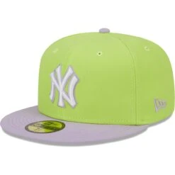 Men's New York Yankees New Era Neon Green/Lavender Spring Color Two-Tone 59FIFTY Fitted Hat