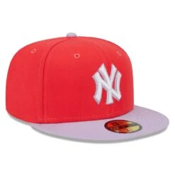 Men's New York Yankees New Era Red/Lavender Spring Color Two-Tone 59FIFTY Fitted Hat -CapNation Shop lavender new york yankees spring color two tone 59fifty fitted hat ss5 p 5000249pv 3u zsfdlcmqdf9ldza2hiqpv mdi4p9n4yiznfilllneo