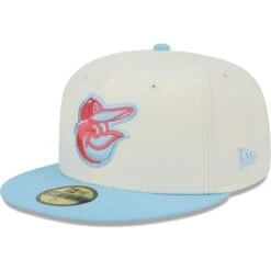 Men's Baltimore Orioles New Era Cream/Light Blue Spring Color Two-Tone 59FIFTY Fitted Hat