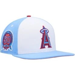 Men's Los Angeles Angels Pro Standard White/Light Blue Blue Raspberry Ice Cream Drip Snapback Hat