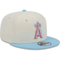 Men's Los Angeles Angels New Era Cream/Light Blue Spring Basic Two-Tone 9FIFTY Snapback Hat -CapNation Shop light blue los angeles angels spring basic two tone 9fifty snapback hat ss5 p 5000781pv 3u j1foyo8n4eya1zh4ofyjv mk32c0t0prnf68crix8j