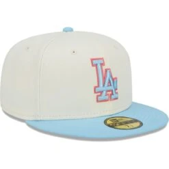 Men's Los Angeles Dodgers New Era Cream/Light Blue Spring Color Two-Tone 59FIFTY Fitted Hat -CapNation Shop light blue los angeles dodgers spring color two tone 59fifty fitted hat ss5 p 5000233pv 3u duwniowyevcnvnmqfzfcv jqlsu9tcv38zoq2gzgsd