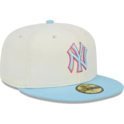 Men's New York Yankees New Era Cream/Light Blue Spring Color Two-Tone 59FIFTY Fitted Hat -CapNation Shop light blue new york yankees spring color two tone 59fifty fitted hat ss5 p 5000246pv 3u nqesdfsgyyrph4hoth6gv znaqlt96btxmp2jkbq4u