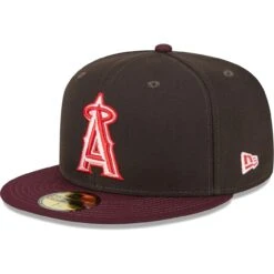 Men's Los Angeles Angels New Era Brown/Maroon Chocolate Strawberry 59FIFTY Fitted Hat -CapNation Shop maroon los angeles angels chocolate strawberry 59fifty fitted hat ss5 p 200000303pv 3u omuztseebcywf0usctvyv nbhfe8coabwvxqg2b5ks