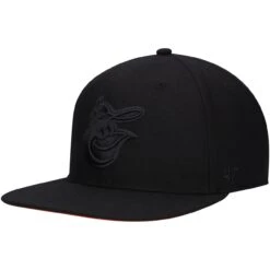 Men's Baltimore Orioles '47 Black On Black Sure Shot Captain Snapback Hat -CapNation Shop mens 47 baltimore orioles black on black sure shot captain snapback hat ss5 p 200021569pv 3u ntaubrqvlcmt6v4xjcmnv sgpduffqywgfmxlcwoif