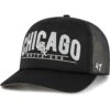Men's Chicago White Sox '47 Black Backhaul Foam Trucker Snapback Hat -CapNation Shop mens 47 black chicago white sox backhaul foam trucker snapback hat ss5 p 5015163pv 1u m6iahnffvdclbij1in4dv rc8r0kgaund3rmy2tgzx